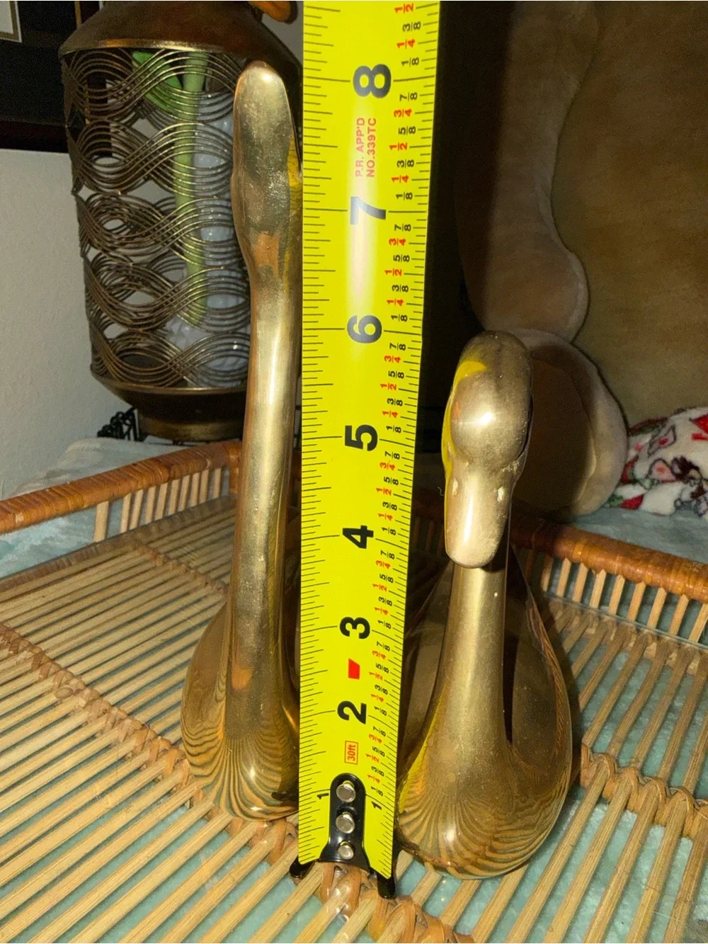 VIntage Brass Swan Figurine Pair - Gold Décor